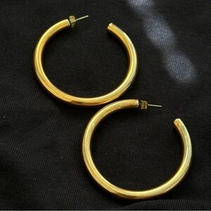 Bundle of J.Crew Gold Flower Hoops and Chunky Hoops
